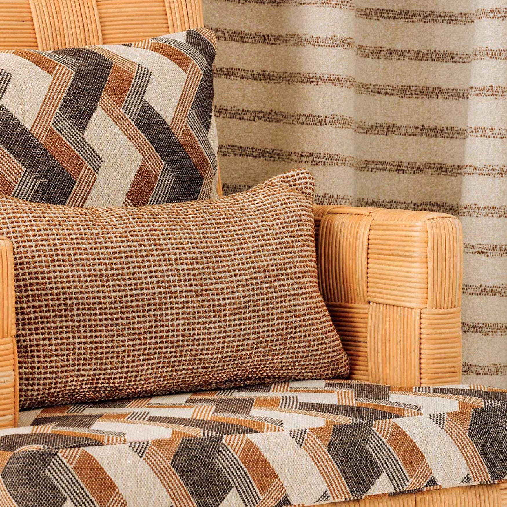 Tissu PAOLINO Elitis jacquard outdoor motifs géométriques