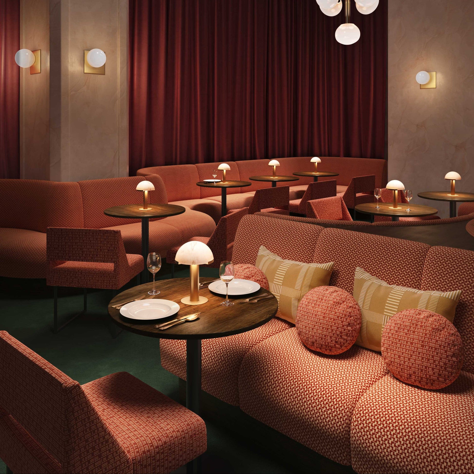 Tissu jacquard Town de Lelièvre, motif inspiré des carreaux de céramique