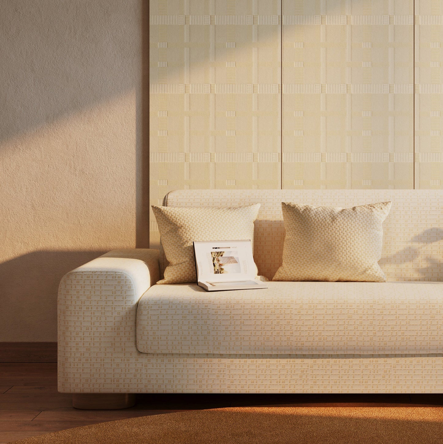 Tissu jacquard Urban de Lelièvre, motif architectural urbain