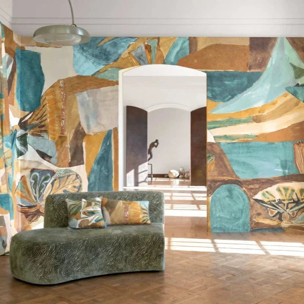Vallées Suspendues – voile de lin Topaze imprimé, tissu haut de gamme