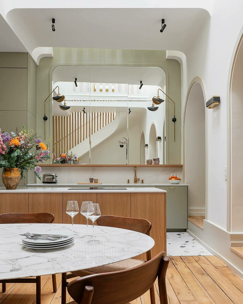 Cuisine lumineuse peinte en Wimborne White No.239 Farrow & Ball
