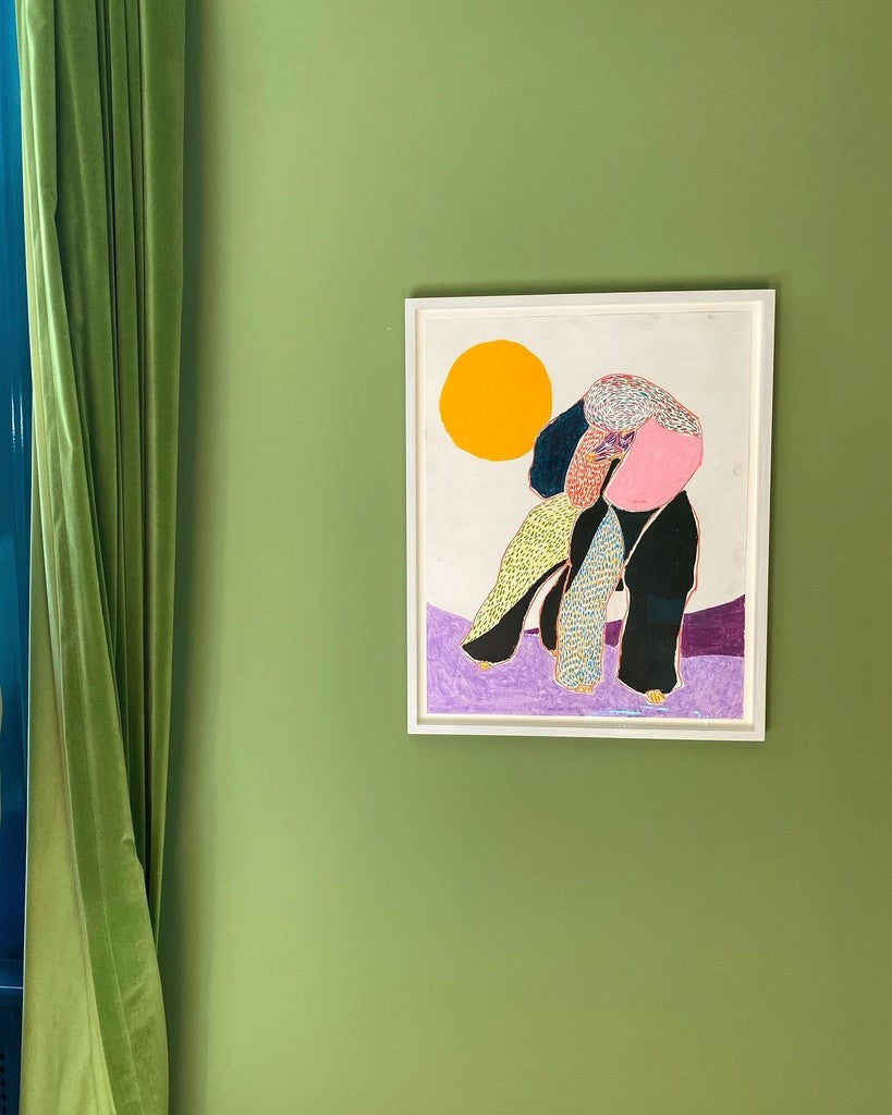 Mur intérieur peint avec la couleur Yeabridge Green No.287 Farrow & Ball