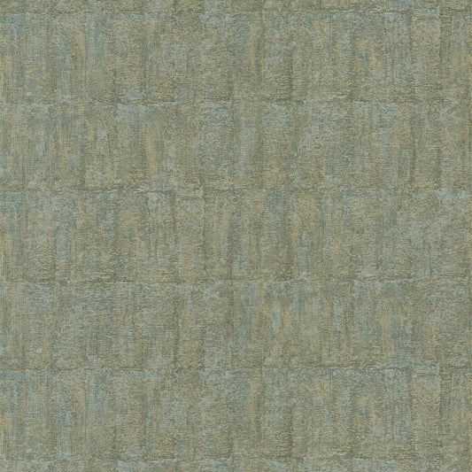 Papier peint Bizen Casamance, effet céramique brute et naturelle, vert
