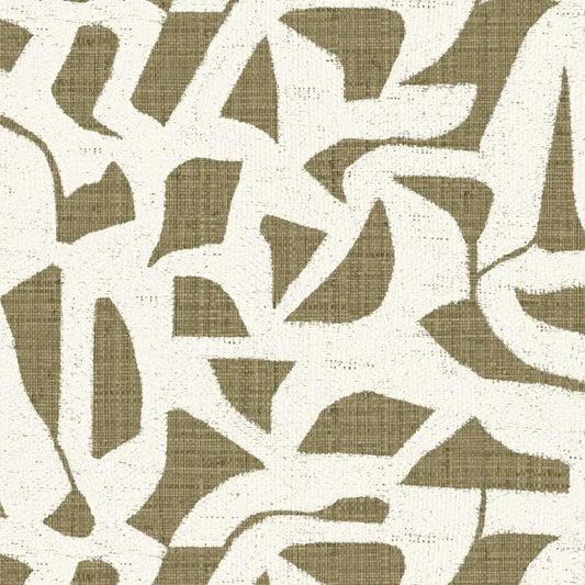 Papier peint Cana Casamance, motif cannage sur base vinyle texturée, marron
