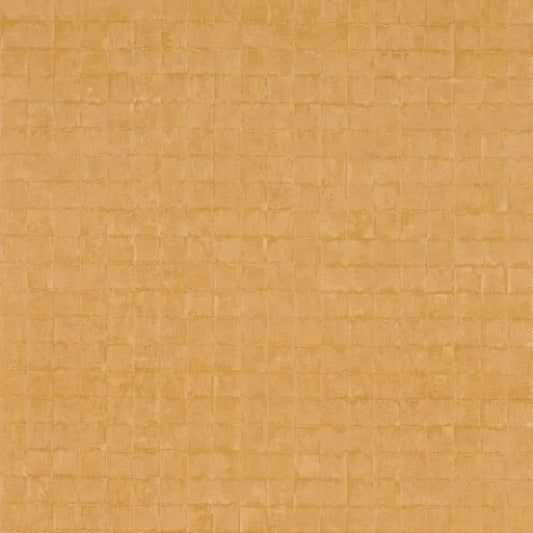Papier peint Faenza Casamance, effet zellige aux nuances nacrées, jaune