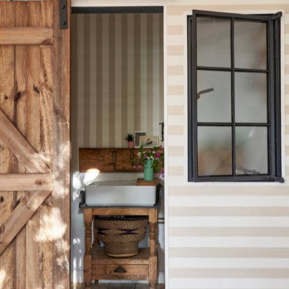 Papier peint Five Over Stripe | Farrow & Ball