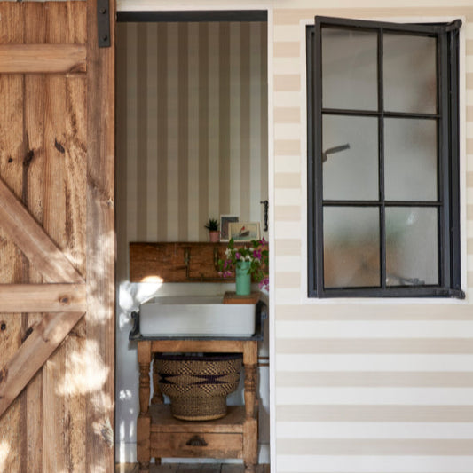 Papier peint Five Over Stripe | Farrow & Ball