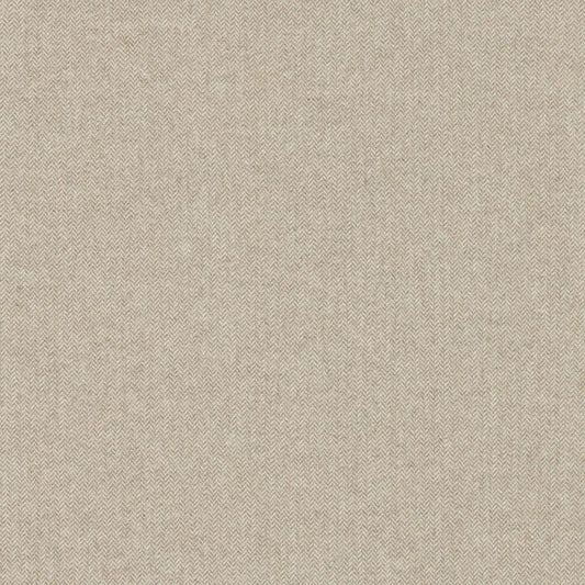 Tissu Hommage Casamance, chevron bicolore en laine recyclée, beige