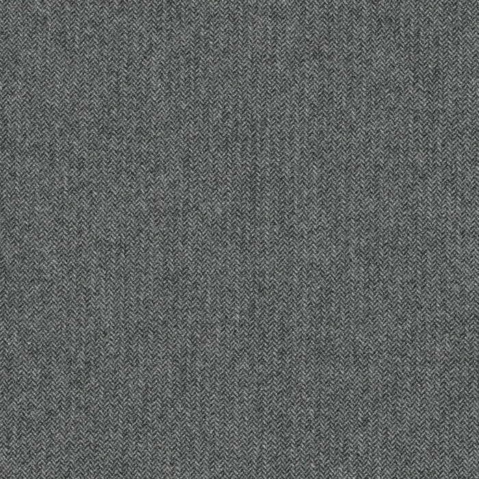 Tissu Hommage Casamance, chevron bicolore en laine recyclée, gris