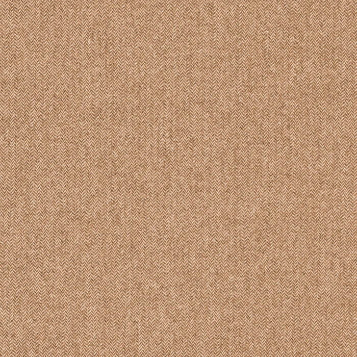 Tissu Hommage Casamance, chevron bicolore en laine recyclée, marron