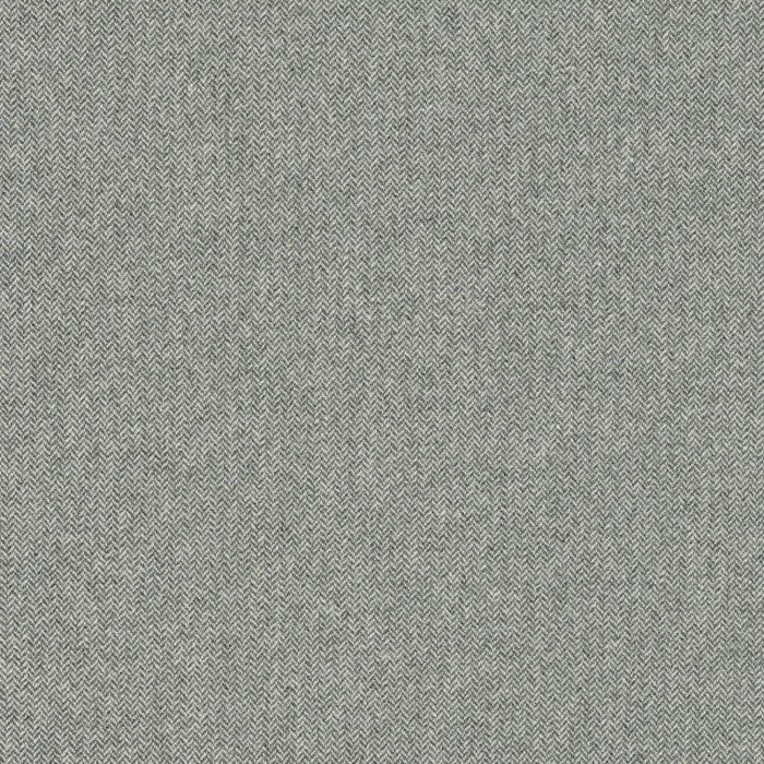 Tissu Hommage Casamance, chevron bicolore en laine recyclée, gris
