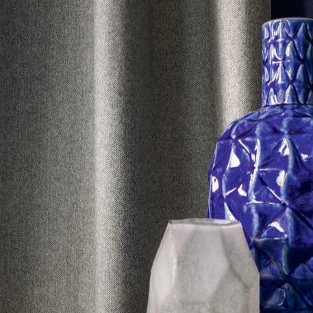 Rideaux, tissu Hommage Casamance, chevron bicolore en laine recyclée
