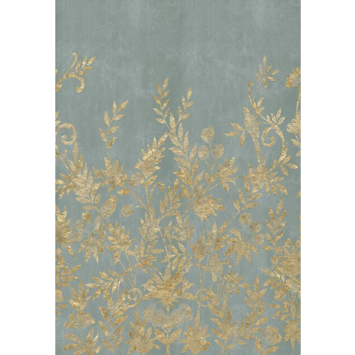 Vue d'ensemble panoramique Jardin de Diane Casamance, décor végétal bleu et doré