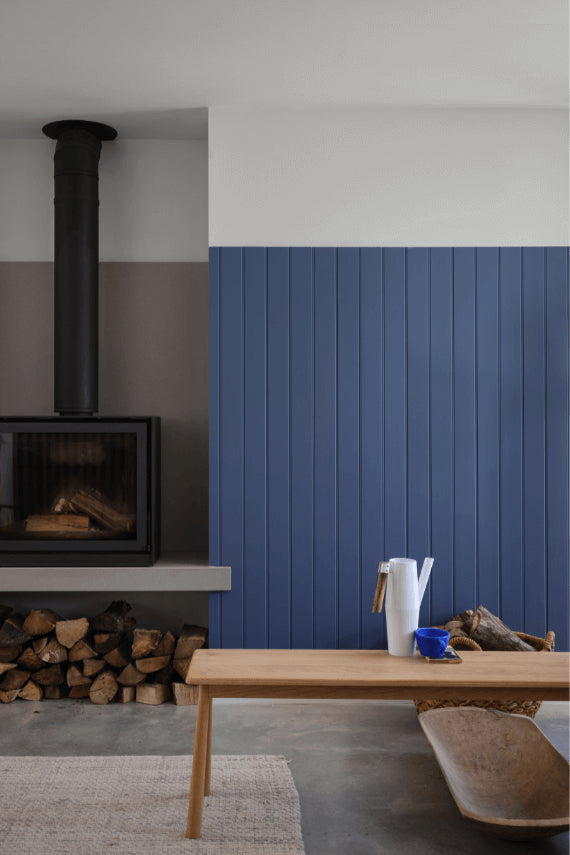 Mur intérieur peint avec la couleur Wine Dark No.308 Farrow & Ball