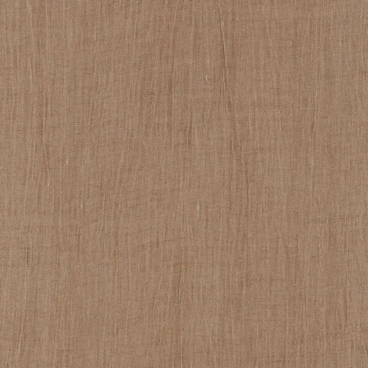 zoom revêtement mural Linon Casamance – Lin froissé et teintes raffinées, marron