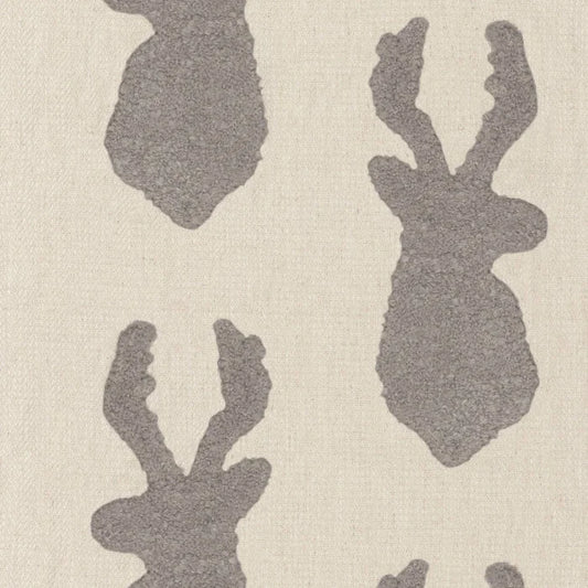 Tissu Moritz Casamance, fausse fourrure douce et texturée, gris