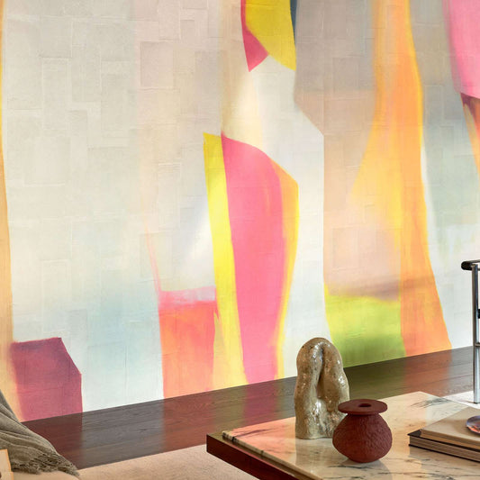 <img src="elitis-aspirations-fusionnelles-salon.jpg" alt="Panoramique Elitis Aspirations Fusionnelles installé dans un salon contemporain" />