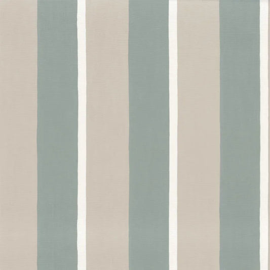 Papier peint Sinopia Casamance, rayures graphiques peintes à la main, bleu